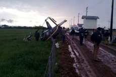 Cand&oacute;i - Helic&oacute;ptero que caiu durante a Festa Nacional do Charque era &acute;pirata&acute; e com excesso de passageiros