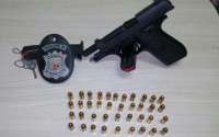 Laranjeiras - Policia Civil apreende homem que portava pistola calibre 38, no Palmeiras