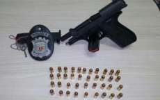 Laranjeiras - Policia Civil apreende homem que portava pistola calibre 38, no Palmeiras