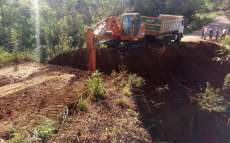 Rio Bonito - Reconstru&ccedil;&atilde;o da ponte do Rio do Meio na comunidade Linha Nova est&aacute; em fase avan&ccedil;ada