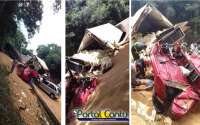 Nova Laranjeiras - Mais uma morte na BR 277. Acidente envolve dois caminhões e um automóvel