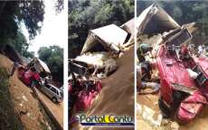 Nova Laranjeiras - Mais uma morte na BR 277. Acidente envolve dois caminh&otilde;es e um autom&oacute;vel