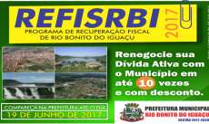 Rio Bonito - Governo Municipal informa que est&aacute; se encerrando o prazo do REFISRBI 2017