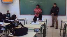 Nova Laranjeiras - Patrulha Escolar realiza palestra sobre disciplina e tr&acirc;nsito indigenas