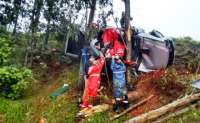 Motorista fica preso nas ferragens em um grave acidente entre Chopinzinho e Coronel Vivida