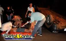 Catanduvas - Acidente com autom&oacute;vel de Tr&ecirc;s Barras deixa jovem ferido